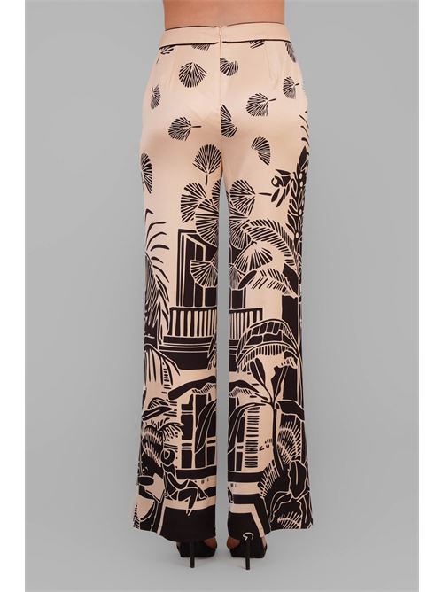 Pantalone in raso fantasia twins fantasy | T4606PPRINT